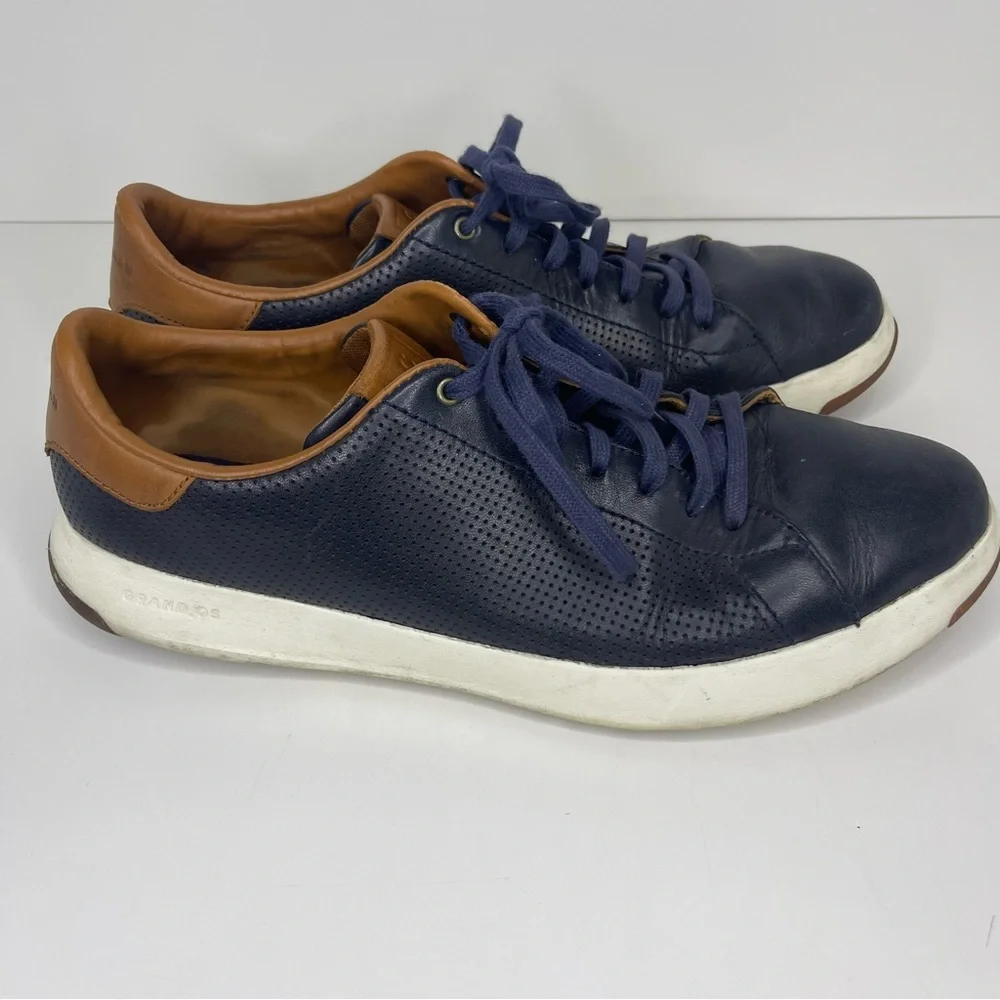 Cole Haan Men’s 11.5 Grandpro‎ C28872 Blue Leather Trail Running Shoes Sneakers
